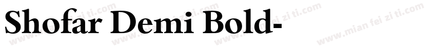 Shofar Demi Bold字体转换